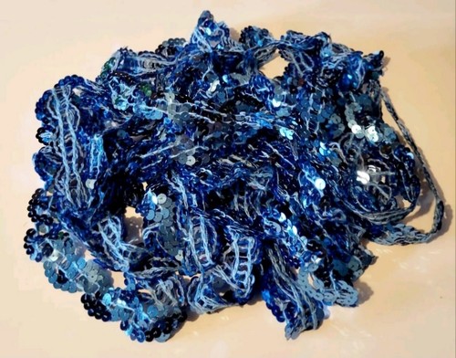 70+ Yds Paillettenborte blau rosa lila überbacken Kostüm Tanz Festzug Nähen NEU