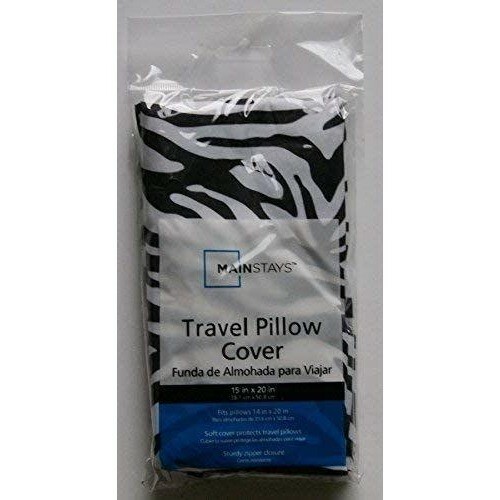 Black and White Zebra Travel Pillow Cover Case 12-Pack-image