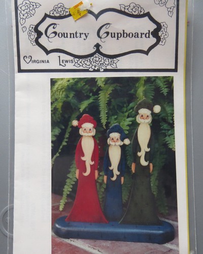 VIRGINIA LEWIS PRIMITIVE SANTA TRIO PAINTING PATTERN PACK - Picture 2 of 2