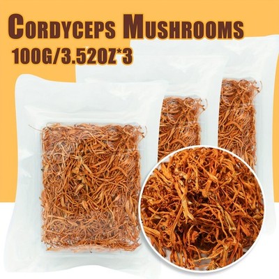 Dried Cordyceps Flower Premium Golden Cordyceps Militaris Mushroom Tea Soup USA