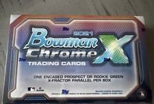 NIB 2021 Bowman Chrome X Baseball Hobby Box Topps Sealed Encased Card NIW New