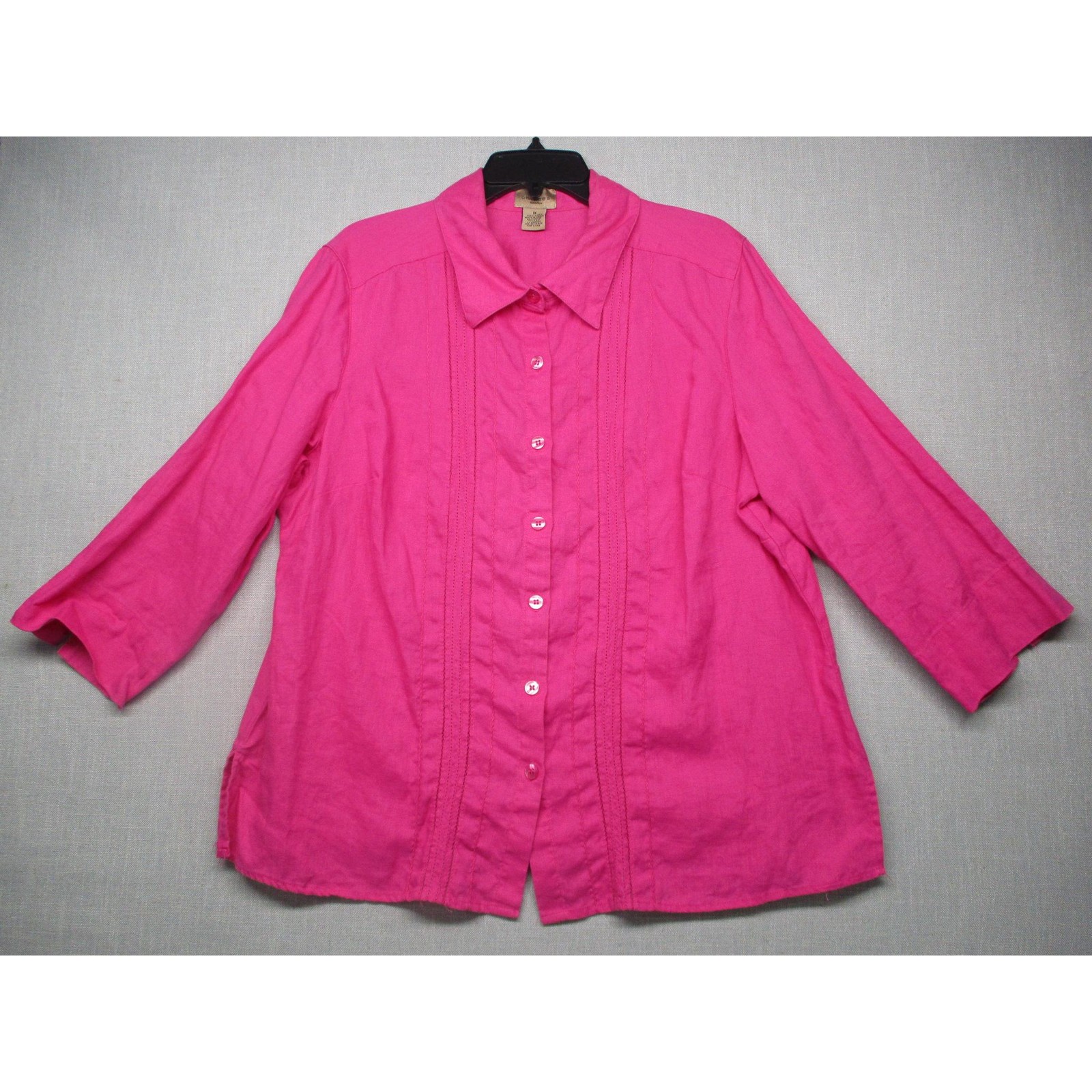 Choices Lightweight Classic ButtonUp Collared 3/4… - image 1