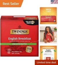 Individually Wrapped Decaf English Breakfast Tea - 100 Bags for Daily Enjoyment