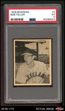 1948 Bowman #5 Bob Feller Indians HOF RC PSA 5 - EX