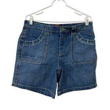 Faded Glory VTG Womens Size 12 Patch Pocket High Rise Denim Jean Shorts Y2K Mom