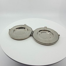 VTG Modern 2016 Commemorative Oversized Silver Tone Round Photo Locket Pendant
