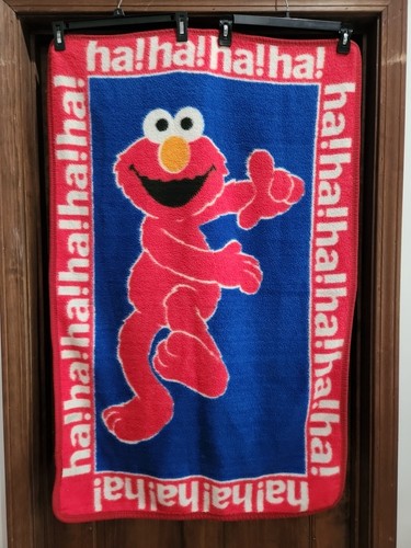 Couverture polaire vintage années 90 Sesame Street Tickle Me Elmo HA HA jet Owen 58X44 | eBay