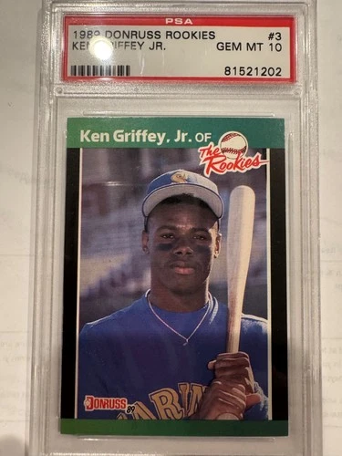 Ken Griffey Jr. 1989 Donruss Rookies PSA 10 Gem Mint #3 RC Rookie 713