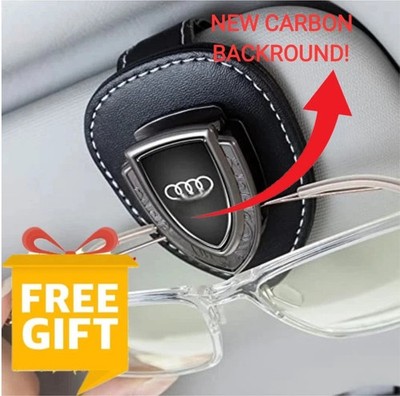 NEU Auto Sonnenblende Sonnenbrille magnetischer Lederhalter Aufhänger Clip KOSTENLOSES GESCHENK UK