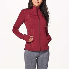 LULULEMON Define Full Zip Thumbholes Athletic Ruby Wine Women's Jacket Size 6