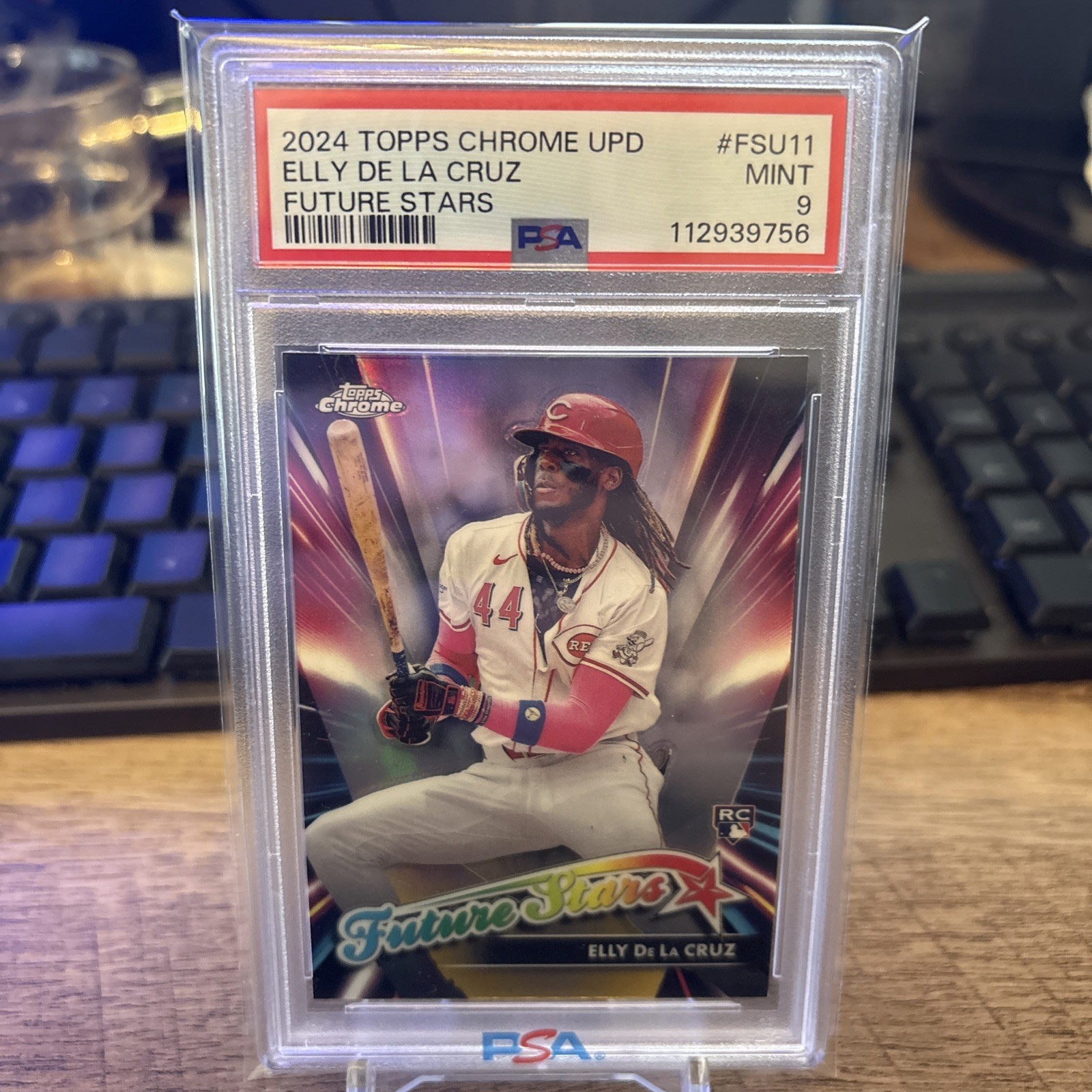 2024 TOPPS CHROME UPDATE FUTURE STARS #FSU11 ELLY DE LA CRUZ ROOKIE RC PSA 9