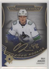 2020-21 Ultimate Collection Introductions Onyx Black 2/15 Olli Juolevi Auto 0x2p