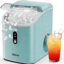 Nugget Ice Maker Countertop, Chewable Pellet Ice Machine with Self-Cleaning