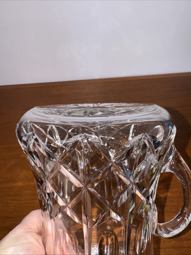 Royal Brierley Crystal "ASCOT" Water Juice Jug Pitcher - Flat Bottom 6”Tall - Picture 11 of 18