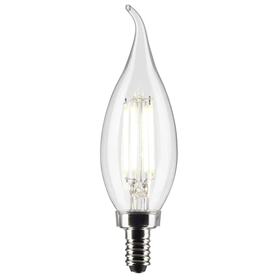 4 Watt CA10 LED - Clear - Candelabra base - 90 CRI - 2700K - 120 Volt - 24-Pack - Image 2 of 4