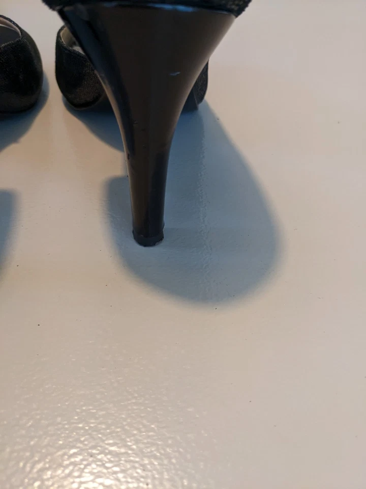 Zapatos de salón Anne Klein Akserafina para mujer negros punta abierta plataforma talla 9 Foto 4 de 4