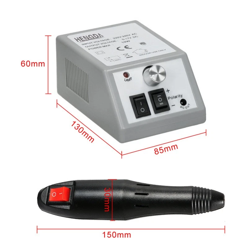 Elektrische Nagelfräser Nagelstudio Maniküre Für Gel Nägel NAIL ART Set Profi - Bild 3 von 4