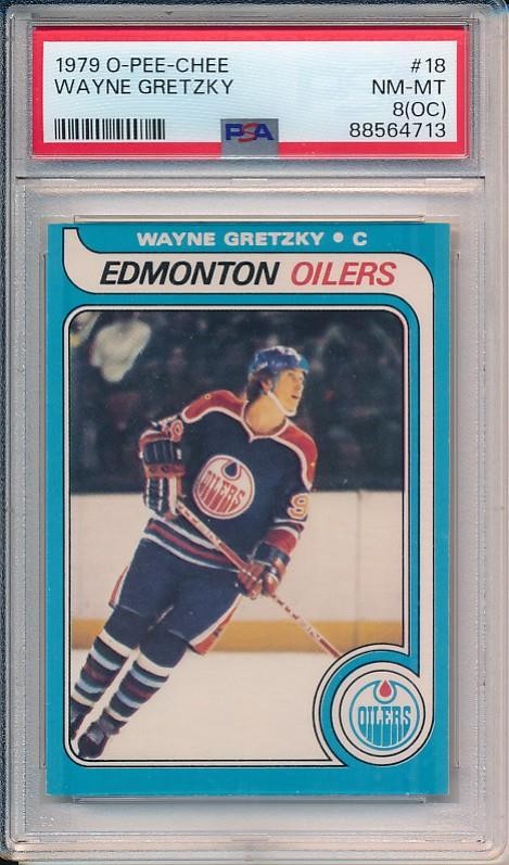 Wayne Gretzky 1979 O-pee-chee # 18 RC Rookie PSA 8 OC