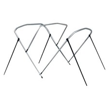 Carver 55401 6' L x 61"-66" W x 54" H Round Tube 3-Bow Bimini Top Frame