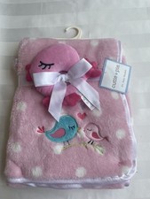 Girls 2 Piece Baby Blanket
