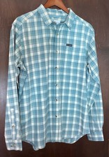 Columbia Mens Vapor Ridge Light Flannel Plaid Long Sleeve Button Down Sz M