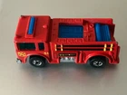 HOT WHEELS: Vintage 1976 Fire Eater Fire Truck Blue Window Hong Kong