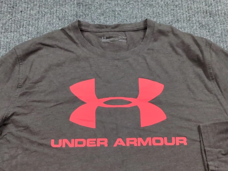 Under Armour Shirt Mens Large Brown T-shirt Heat Gear Loose Fit Long Sleeve - Image 2 of 4