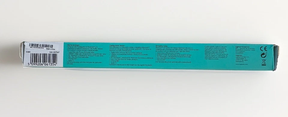 Logitech K380 Multi-Device Bluetooth Tastatur, Blau, QWERTZ - fast neuwertig - Bild 3 von 4