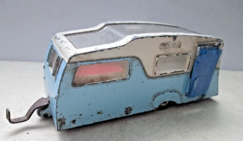 Vintage  Dinky Toys Blue/Cream Four Berth Caravan Model 188