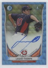 2014 Bowman Prospect Chrome Blue Wave Refractor 14/50 Lewis Thorpe Auto 0b2