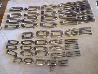 DODGE CAR VAN CHROME LETTER ORNAMENT EMBLEM