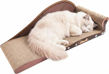 Extra Large Cat Couch Scratcher, 26" Cat Sofa Lounge Bed, Durable Cardboard Scra