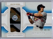 2020 Topps Definitive Baseball Kolten Wong JUMBO JERSEY PATCH CARDINALS 20/30