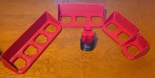 Milwaukee M12 Battery Holder Mount Red Holds 1,2,3,4 Batteries - 3D Printed