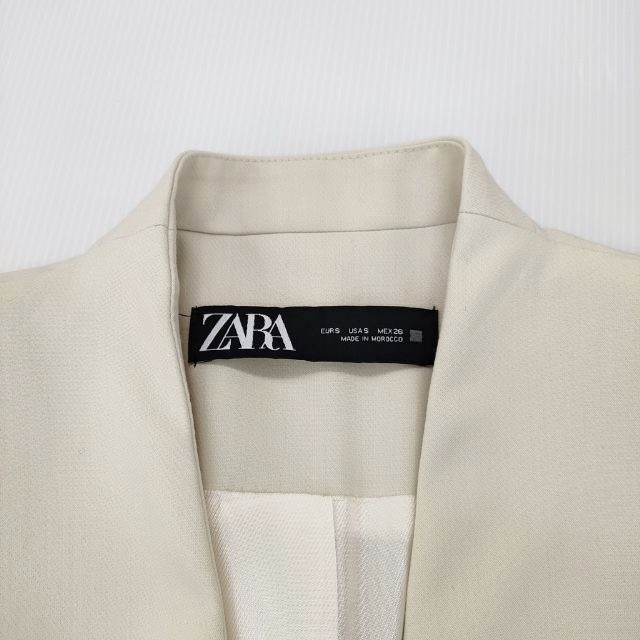 ZARA BASIC Collarless jacket with hook buttons No… - image 3