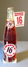 VINTAGE TRIPLE COLA 16- STORE EASEL BACK-SODA BOTTLE SIGN DISPLAY -20" ORG