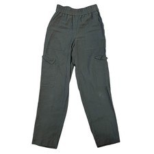 A New Day Womens Black Cargo Pants Elastic Waist Straight Leg XS