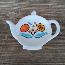 Berggren Swedish Scandinavian Tea Bag Rest Holder Porcelain Pot Shape
