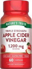 Nature  s Truth Triple Strength Apple Cider Vinegar 1200mg 60Ct, Exp 04/27