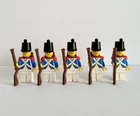 Lego Pirate Imperial  Guards  Bluecoat Lot  of 5 Minifigures USED Free Shipping!