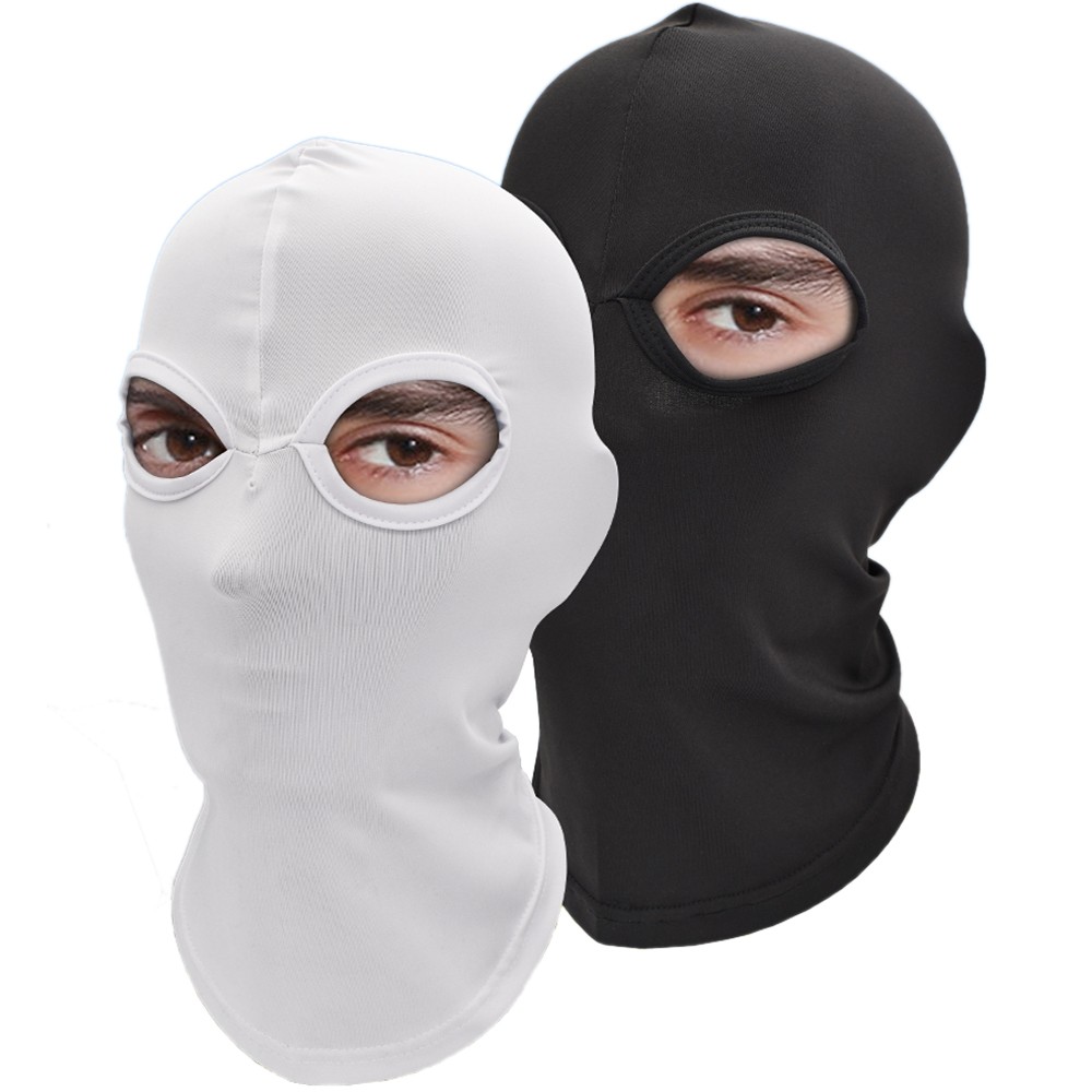 2 Holes Balaclava Ski Mask Thin Sun Protection Hood for Halloween