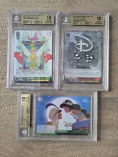  WEISS SCHWARZ DISNEY 100 BGS 10 LOW POP Lot (3) Mickey Tinker Bell Aladdin 