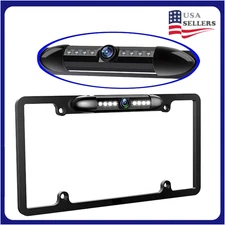 Rear View Backup Camera CMOS Night Vision HD LED License Plate Metal Frame New
