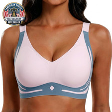 Womens Wireless Bras Comfortable No Underwire Bralettes Full Coverage Everyday B