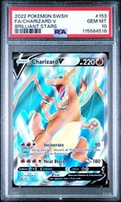Pokemon PSA 10 Graded Charizard V Brilliant Stars 153/172 2022 on eBay