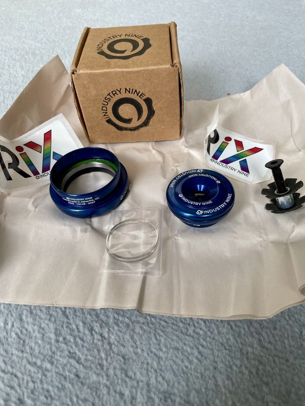 Industry Nine Irix EC 34 / 49 mm  Headset Complete  Blue Hope Chris king
