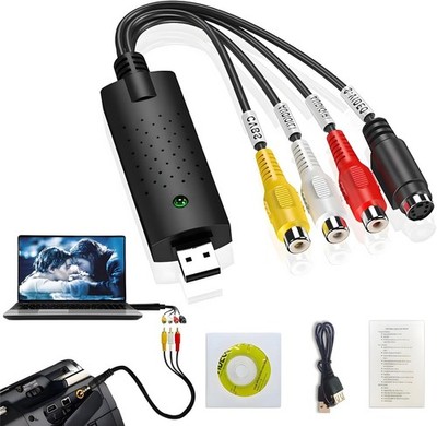 USB Video Capture Card Easy Cap VHS Videorecorder Mini DV Hi8 DVD zu Digital Konverter