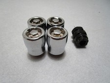 Wheel Lock Locks 12-20 Fine Thread Lug Nut Nuts W Key Look Read 5 Pc Set