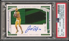 Justin Herbert Rookie 2020 National Treasure Collegiate Materials Sig. Gold /10