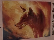 New Diamond Art Club Fire Fiz By Jojoes Art 21.6"X16.5" Round Diamond